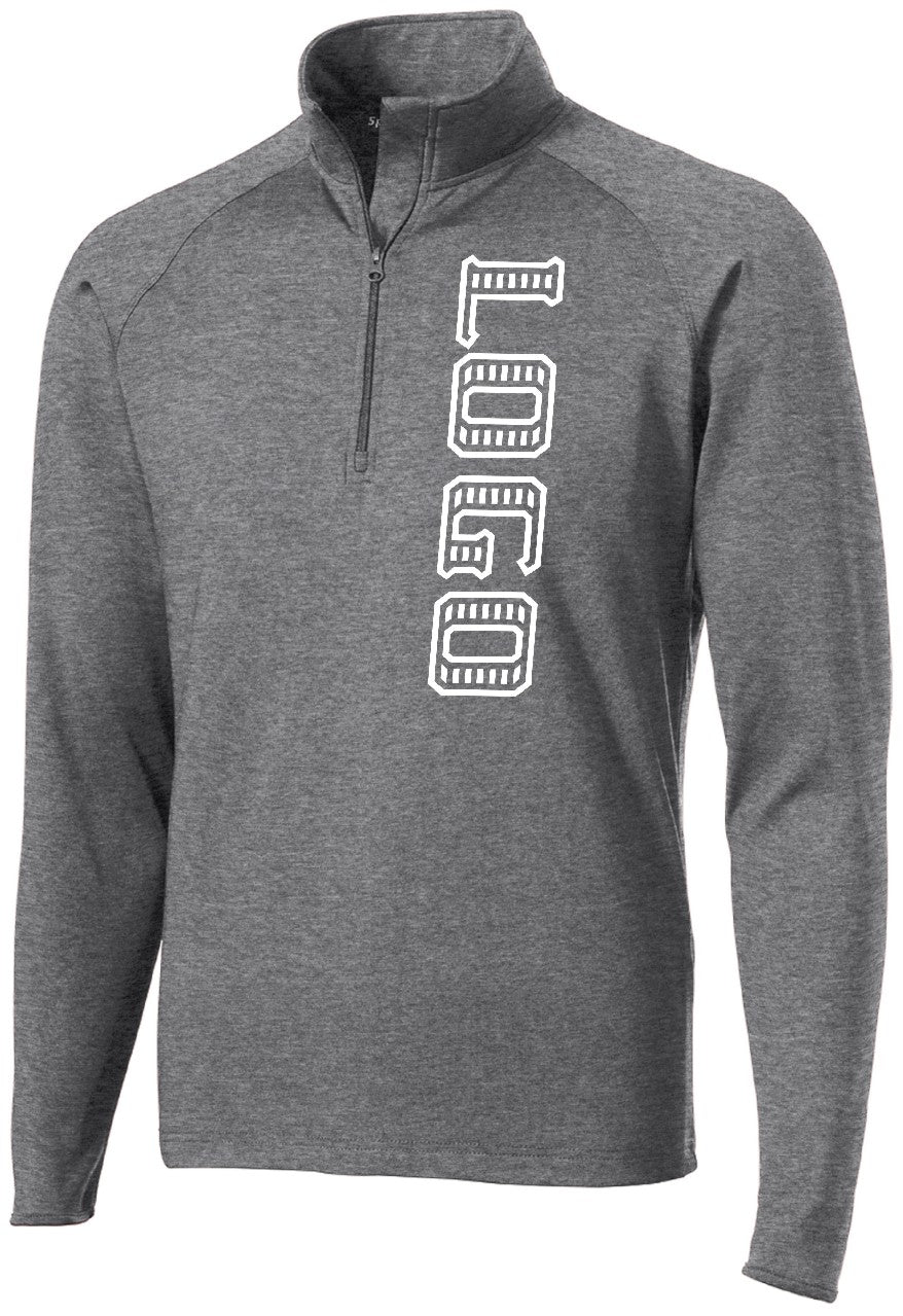ST850WD Men's Wick Stretch 1/2-Zip Custom Pullover, color: Charcoal Grey Heather