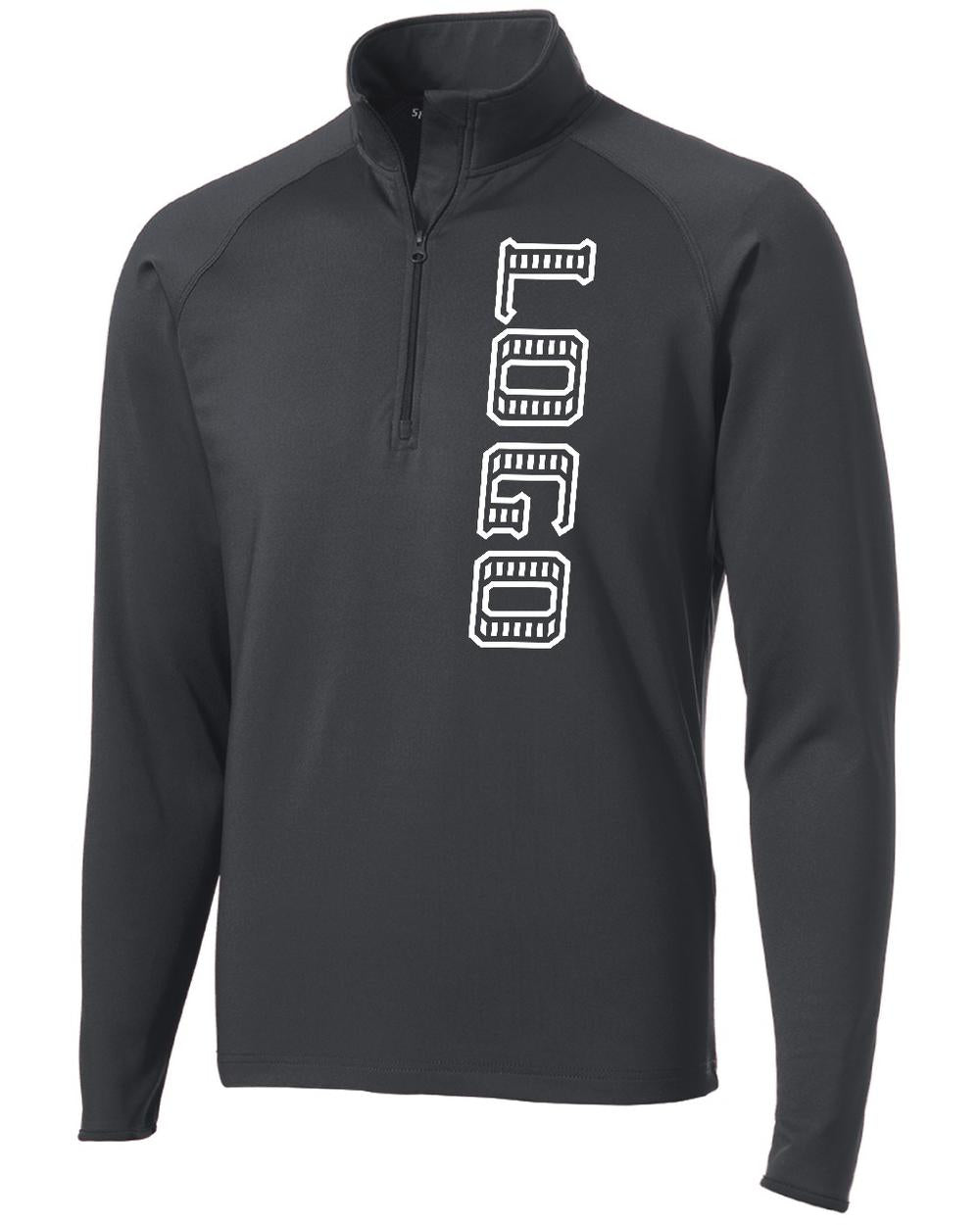 Sport-TEK Wick Stretch 1/2-Zip Custom Pullover, color: Charcoal Grey