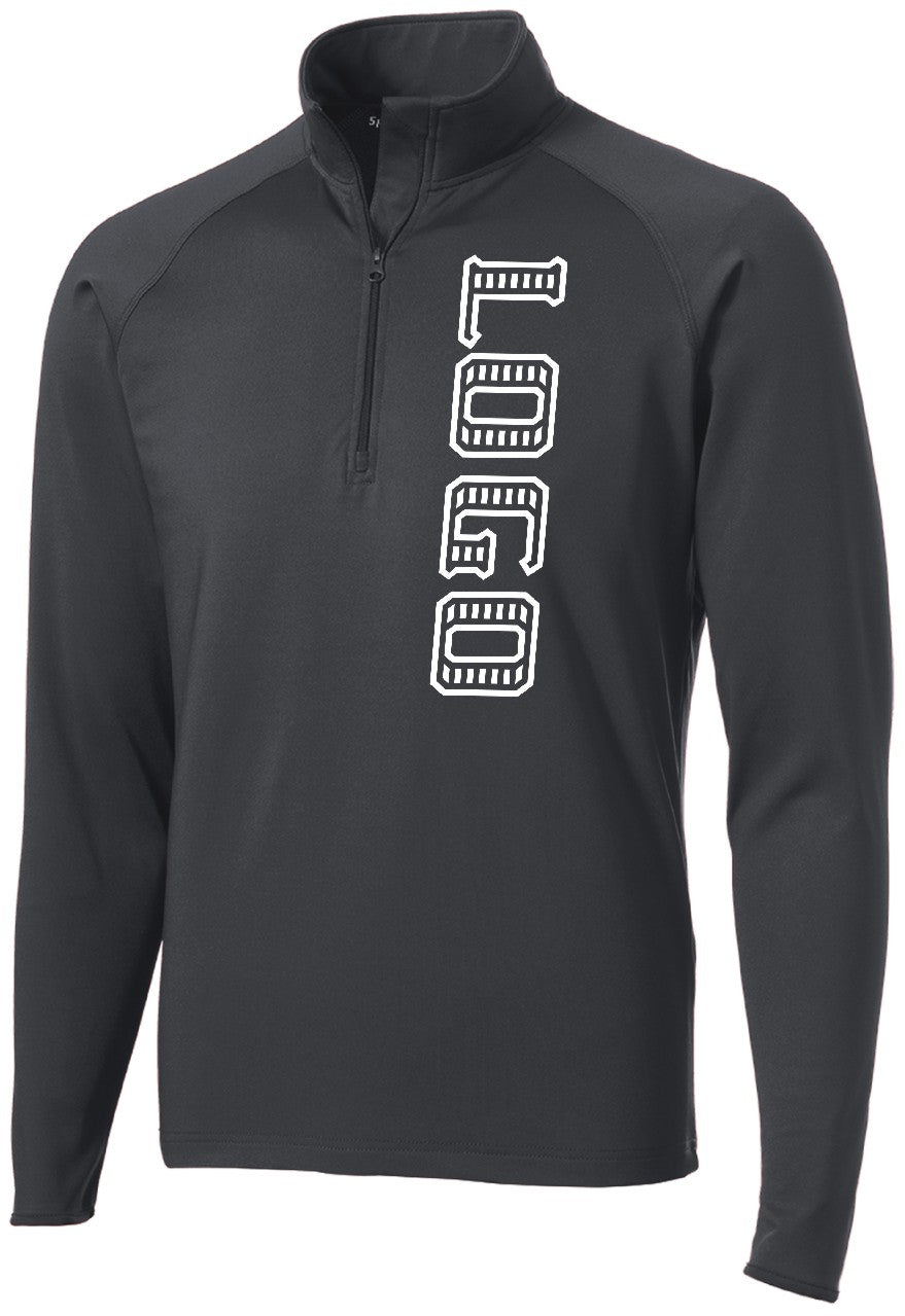 ST850WD Men's Wick Stretch 1/2-Zip Custom Pullover, color: Charcoal Grey