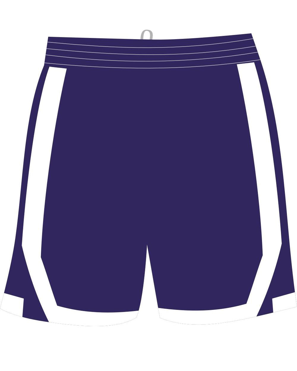 Sport-TEK Men's Rival Basketball Short, color: Purple/White