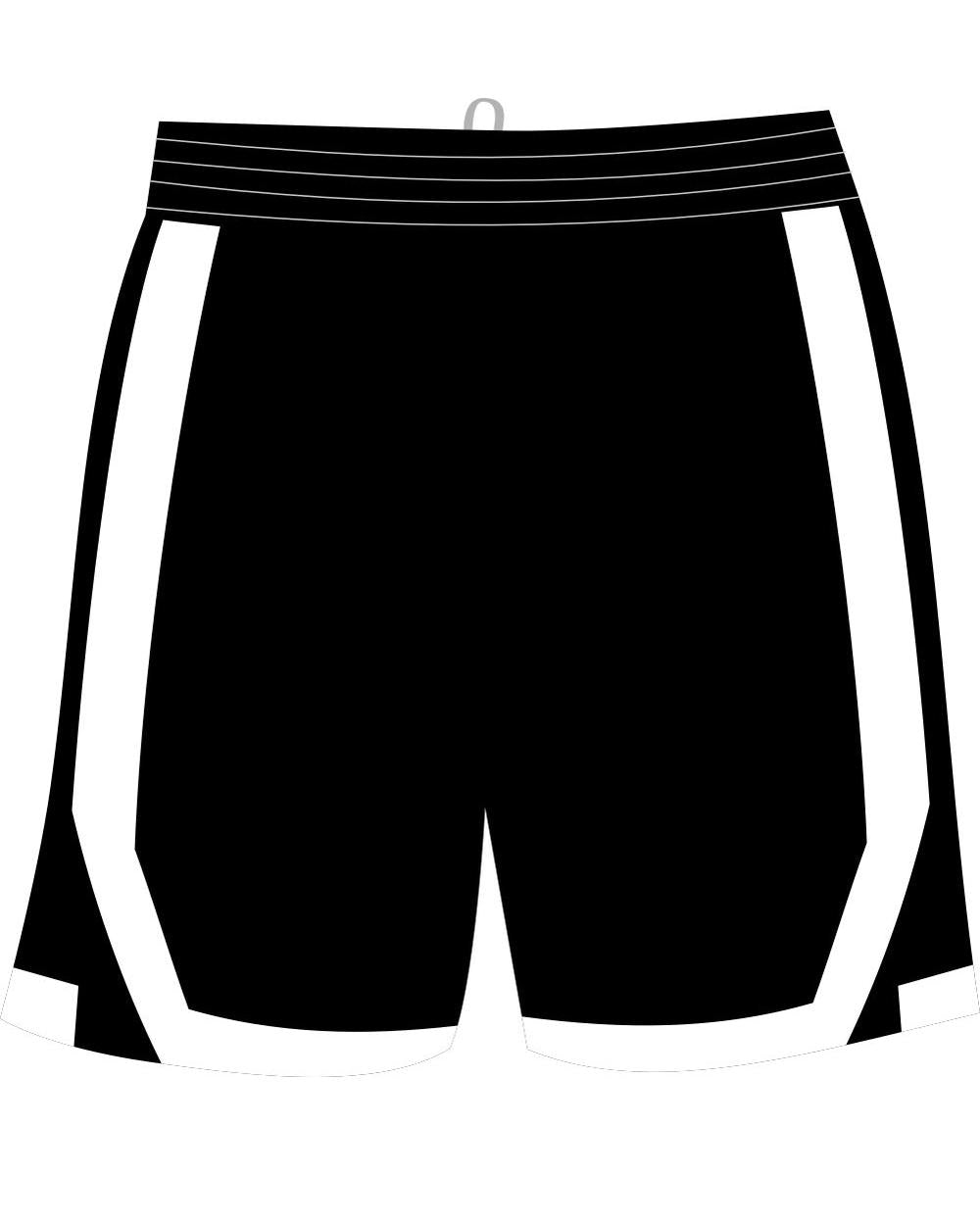 Sport-TEK Men's Rival Basketball Short, color: Black/White