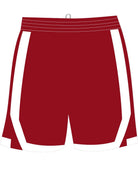 Sport-TEK Rival Basketball Short, color: Deep Red/White