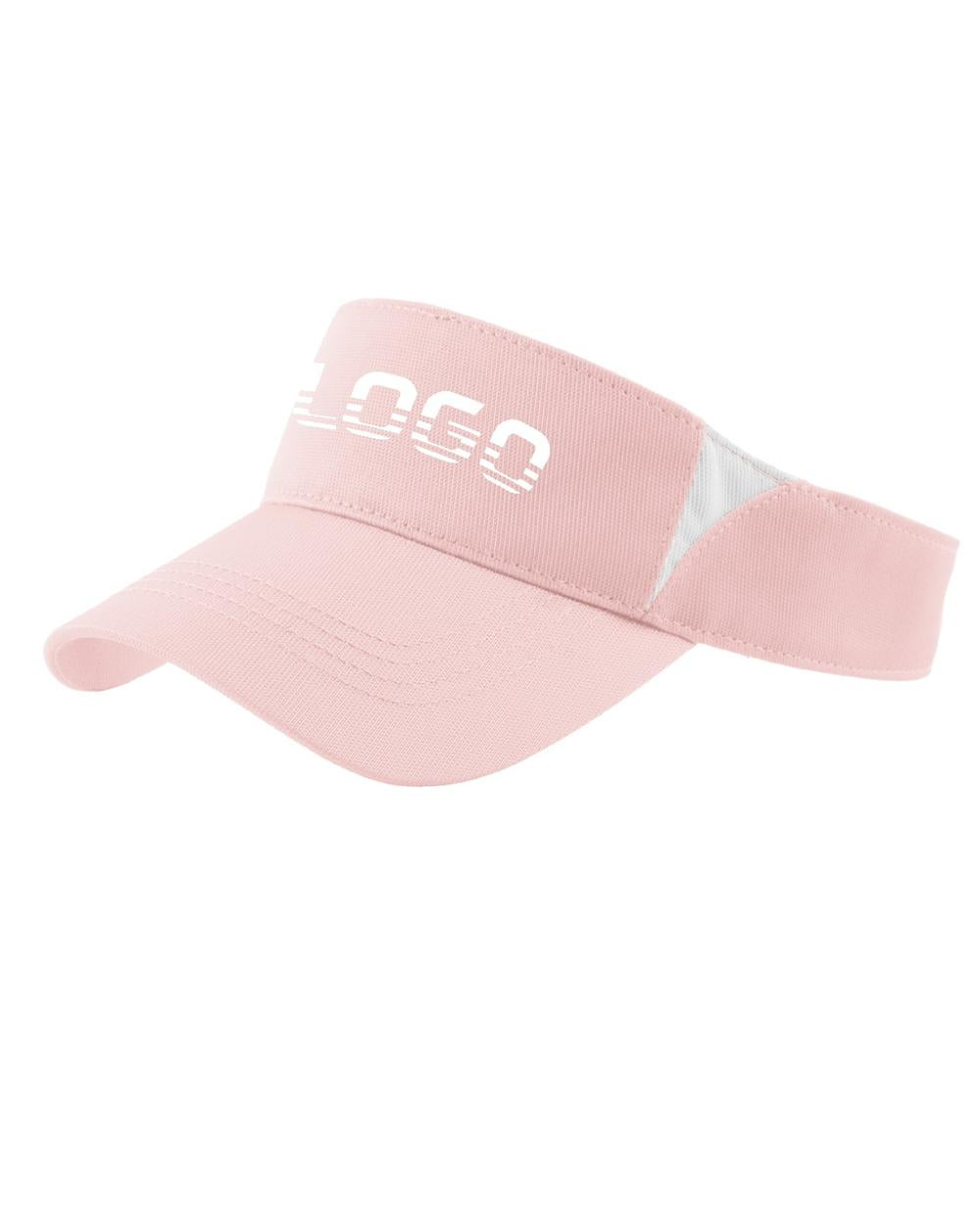 Sport-TEK Dry Zone ColorBlock Custom Visor, color: Light Pink/White