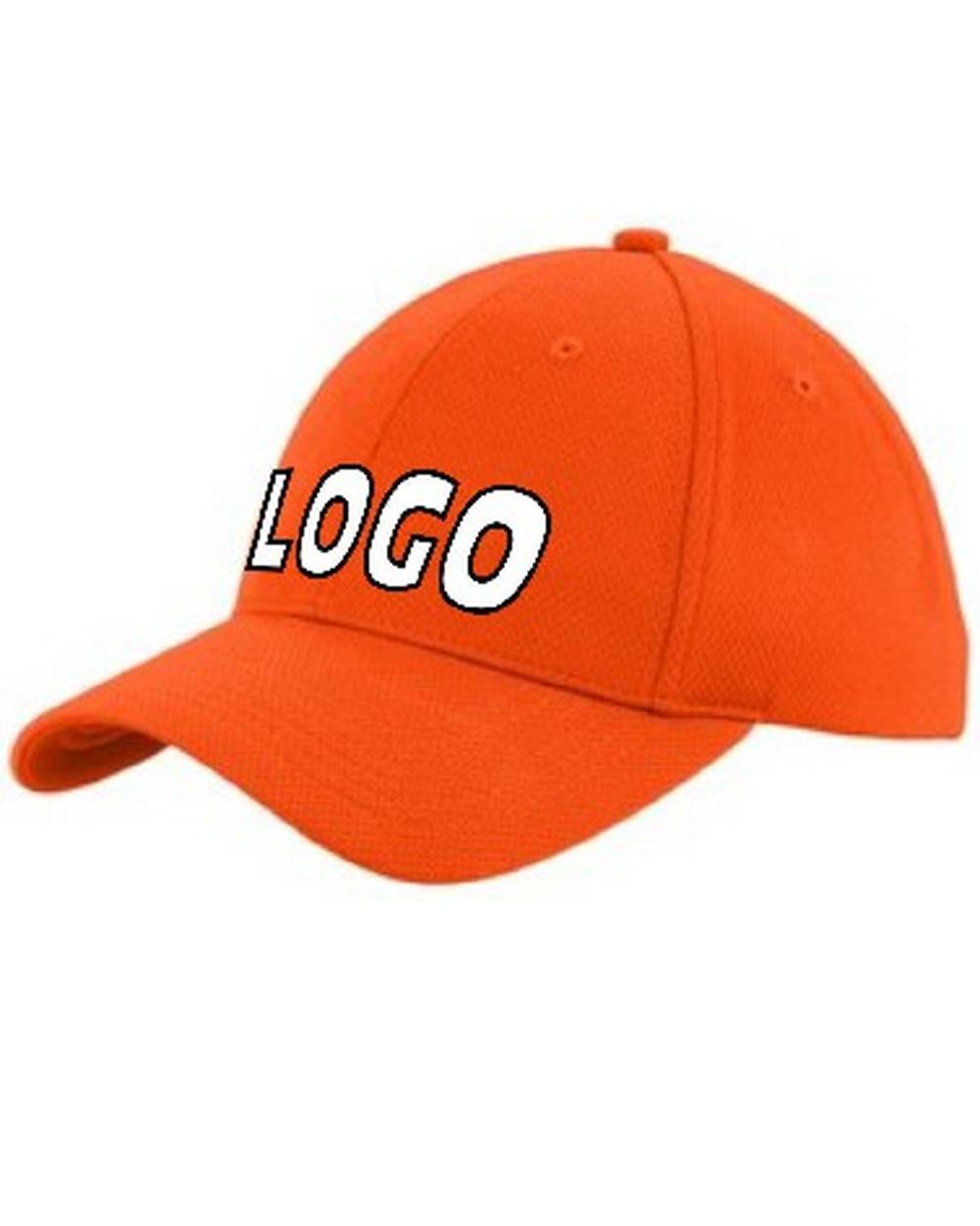 Sport-TEK PosiCharge RacerMesh Custom Cap, color: Neon Orange