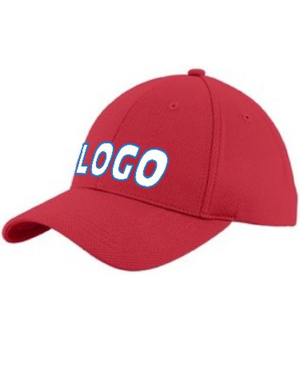 Sport-TEK PosiCharge RacerMesh Custom Cap, color: True Red