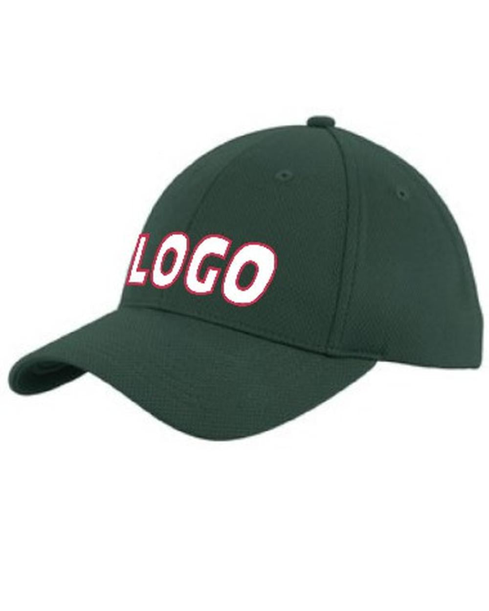 Sport-TEK PosiCharge RacerMesh Custom Cap, color: Dark Forest Green