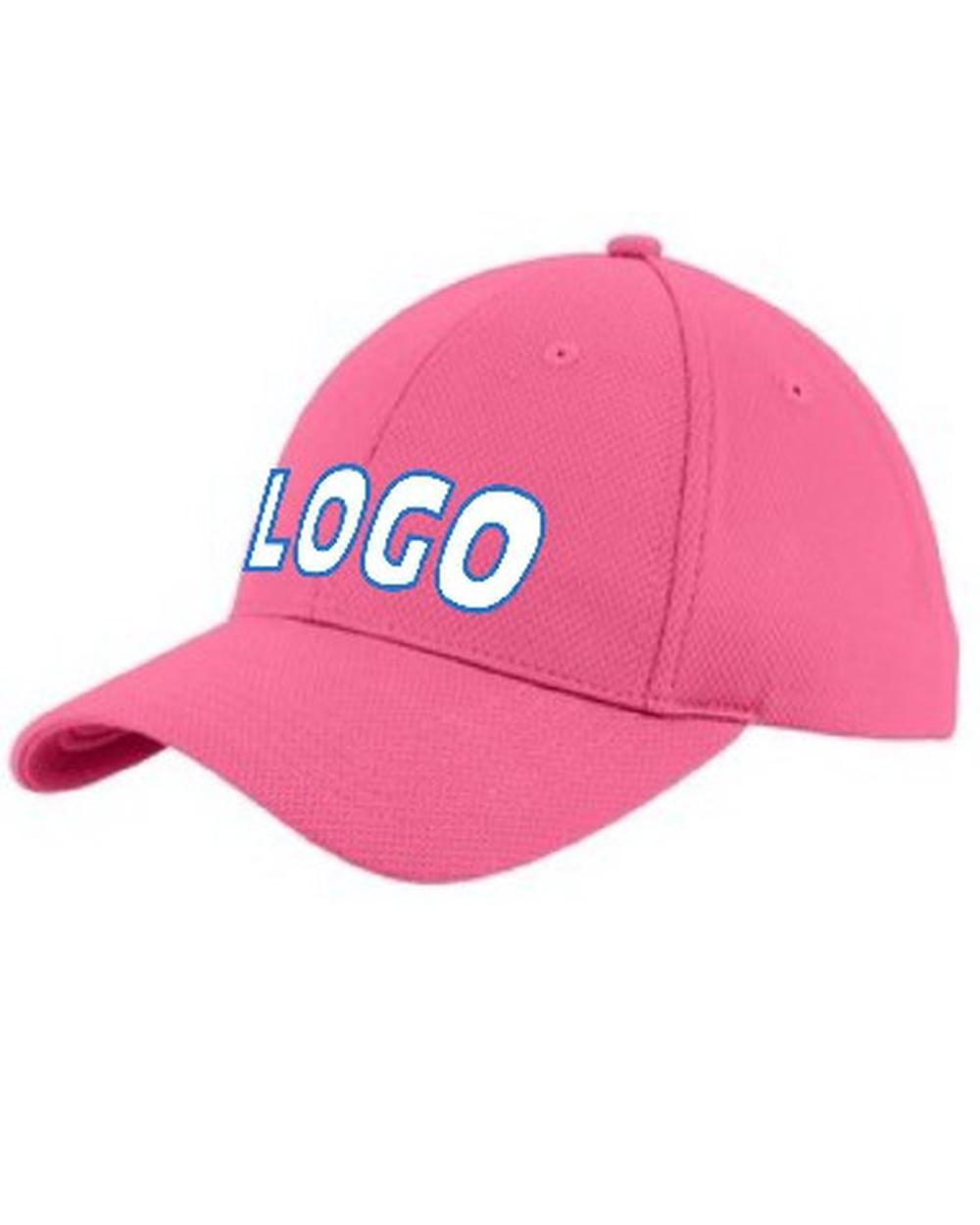 Sport-TEK PosiCharge RacerMesh Custom Cap, color: Bright Pink