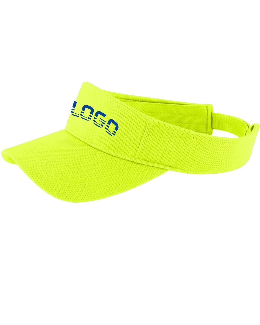 Sport-TEK PosiCharge RacerMesh Custom Visor, color: Neon Yellow