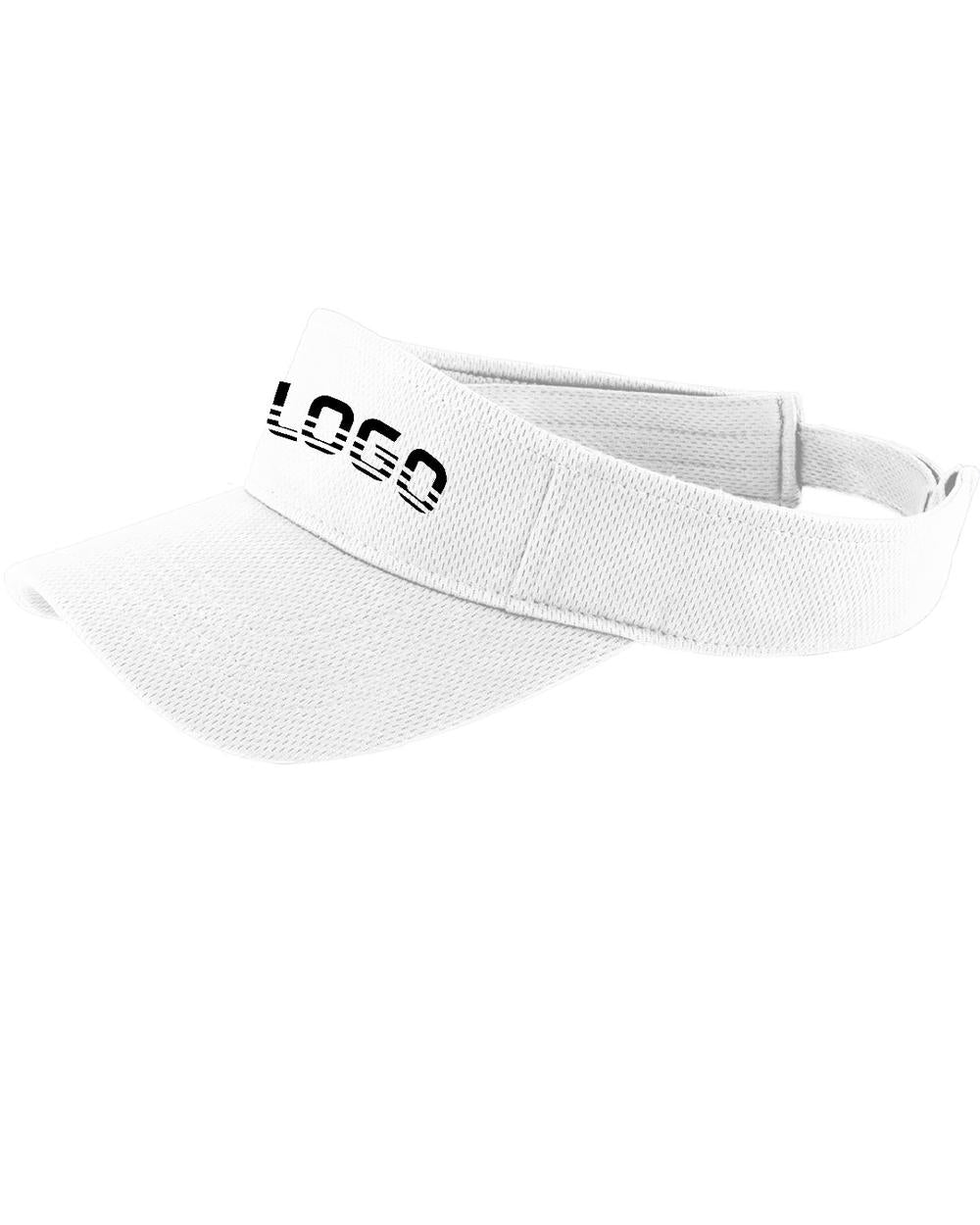 Sport-TEK PosiCharge RacerMesh Custom Visor, color: White