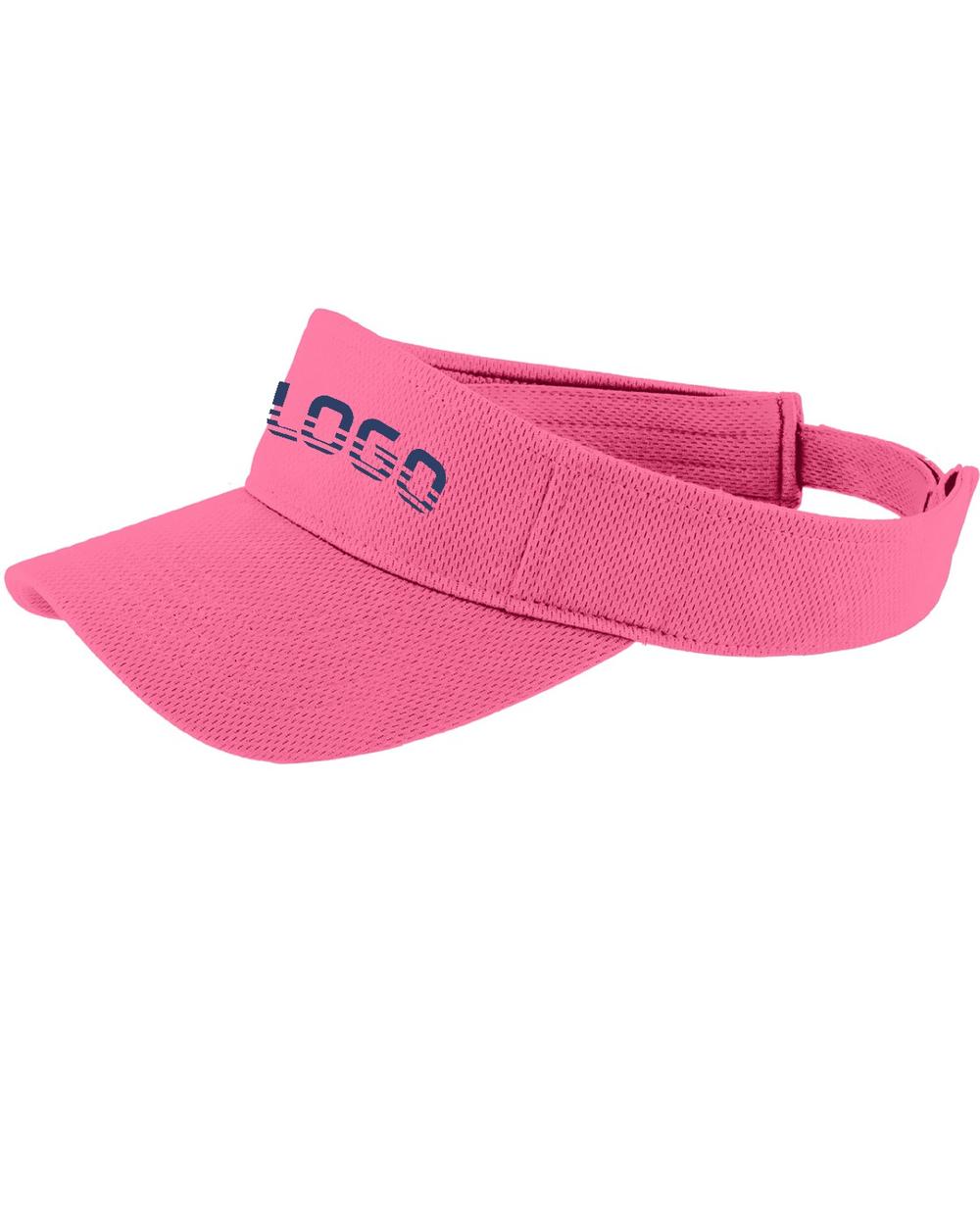 Sport-TEK PosiCharge RacerMesh Custom Visor, color: Bright Pink