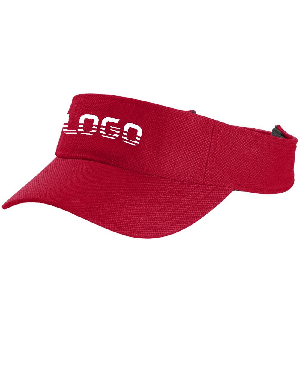 Sport-TEK Action Custom Visor, color: True Red