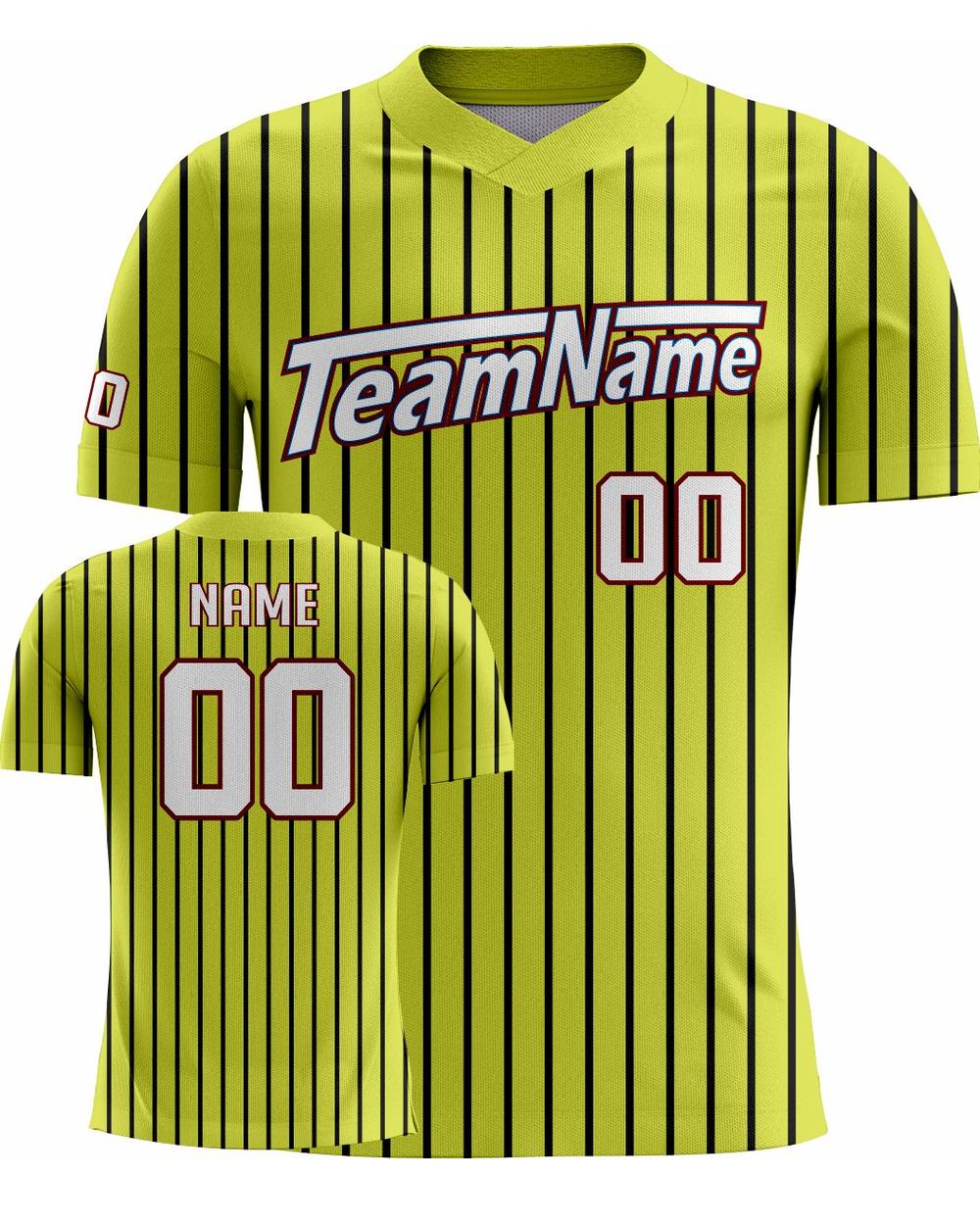 SportUniform V-Neck Lunge Sublimated Baseball Jersey, color: Power Yellow