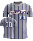 SportUniform V-Neck Lunge Sublimated Baseball Jersey, color: Silver