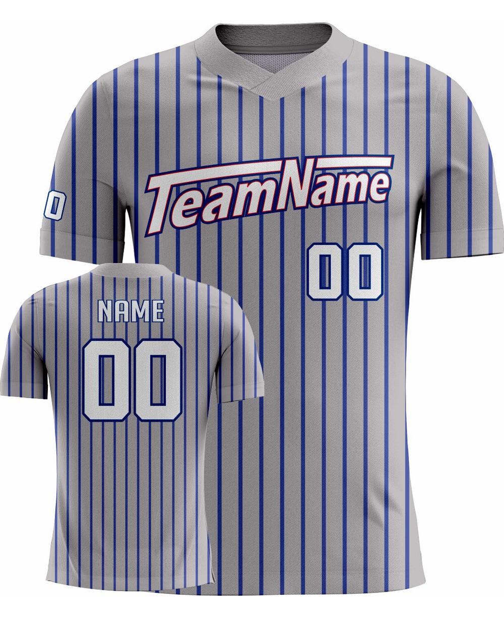 SportUniform Men's V-Neck Lunge Sublimated Baseball Jersey, color: Silver
