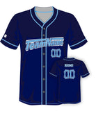 SportUniform Rush Sublimated Baseball Jersey, color: Navy/Columbia