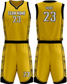 SportUniform Fastbreak Sublimated Basketball Uniform, color: Gold/Black
