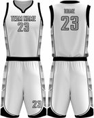 SportUniform Fastbreak Sublimated Basketball Uniform, color: White/Black