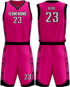 SportUniform Fastbreak Sublimated Basketball Uniform, color: Neon Pink/Black
