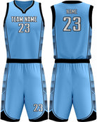 SportUniform Fastbreak Sublimated Basketball Uniform, color: Carolina Blue/Black