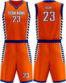 SportUniform Downtown Sublimated Basketball Uniform, color: Orange/Royal