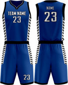 SportUniform Downtown Sublimated Basketball Uniform, color: Royal/Black