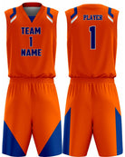 SportUniform Slammer Sublimated Basketball Uniform, color: Orange/Royal