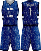 SportUniform Sublimated Basketball Uniform, color: Royal/White