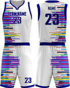SportUniform Graph Sublimated Basketball Uniform, color: White/Royal