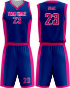 SportUniform MVP Sublimated Basketball Uniform, color: Royal/Neon Pink