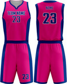 SportUniform MVP Sublimated Basketball Uniform, color: Neon Pink/Royal
