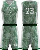 SportUniform Geometric Sublimated Basketball Uniform, color: Kelly