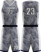 SportUniform Geometric Sublimated Basketball Uniform, color: Navy