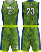 SportUniform Geometric Sublimated Basketball Uniform, color: Neon Yellow