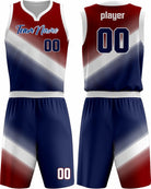 SportUniform Gazal Sublimated Basketball Uniform, color: Maroon/Navy