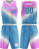 SportUniform Gazal Sublimated Basketball Uniform, color: Pink/Columbia