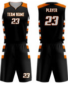SportUniform Sublimated Basketball Uniform, color: Black/Orange