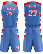 SportUniform Sublimated Basketball Uniform, color: Columbia/Red