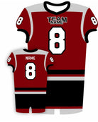 SportUniform EndZone Sublimated Football Jersey, color: Maroon/Black