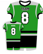 SportUniform EndZone Sublimated Football Jersey, color: Kelly/Black