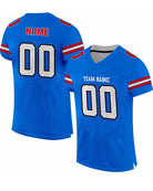 SportUniform GOAT Sublimated Football Jersey, color: Neon Blue/White