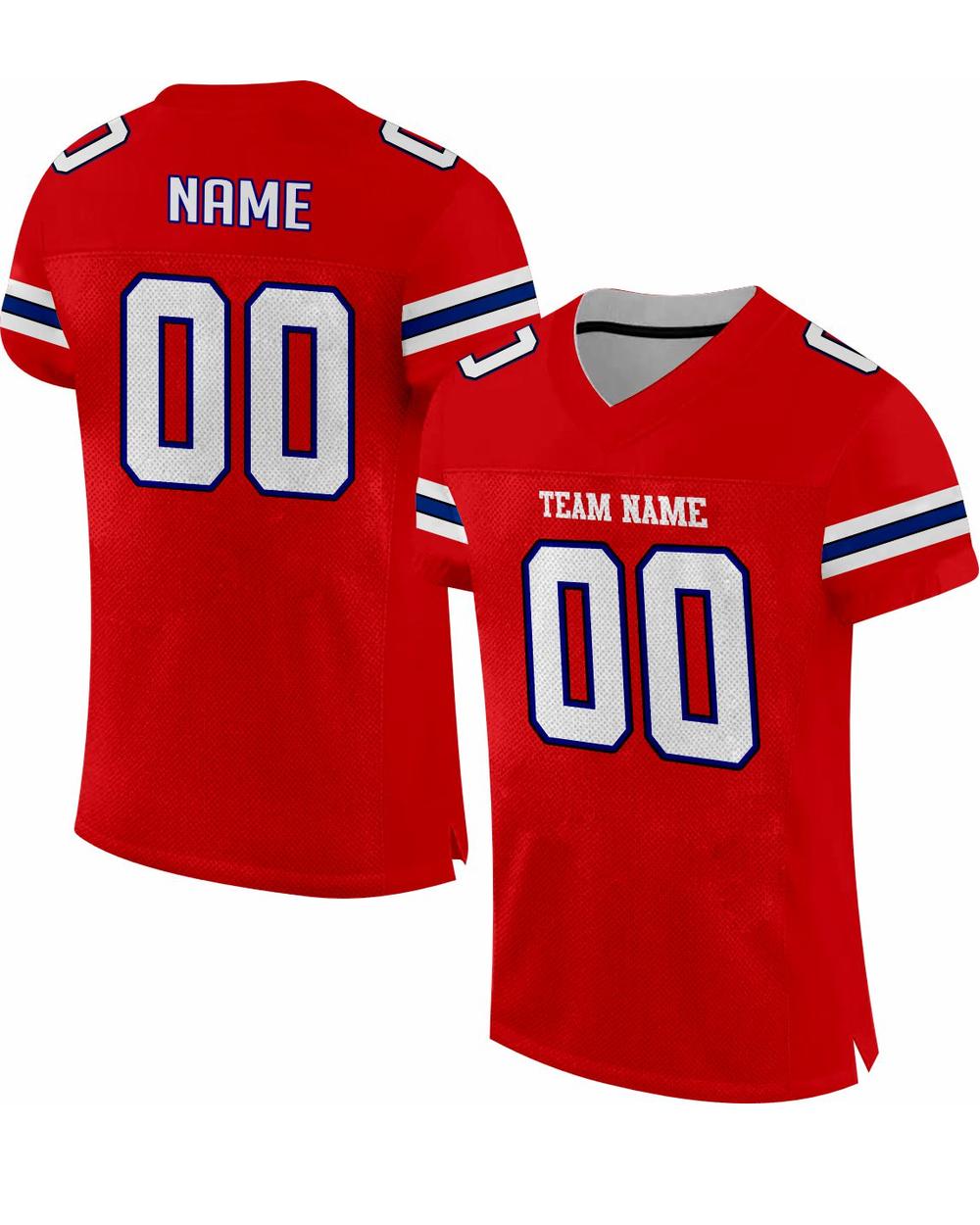 SportUniform Men's GOAT Sublimated Football Jersey, color: Red/White