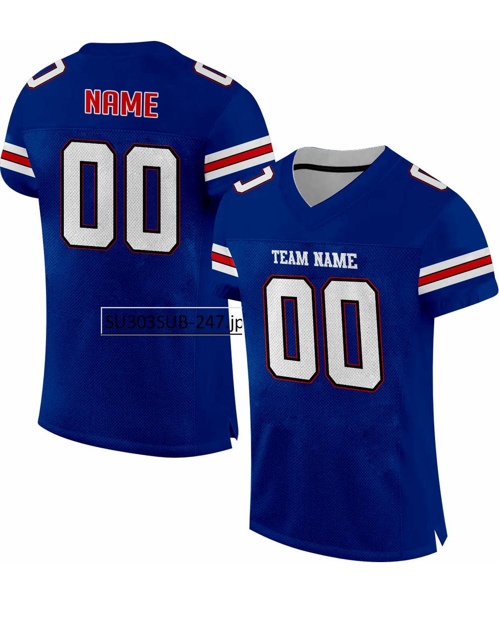 SportUniform Men's GOAT Sublimated Football Jersey, color: Royal/White