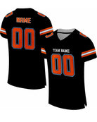 SportUniform GOAT Sublimated Football Jersey, color: Black/Orange