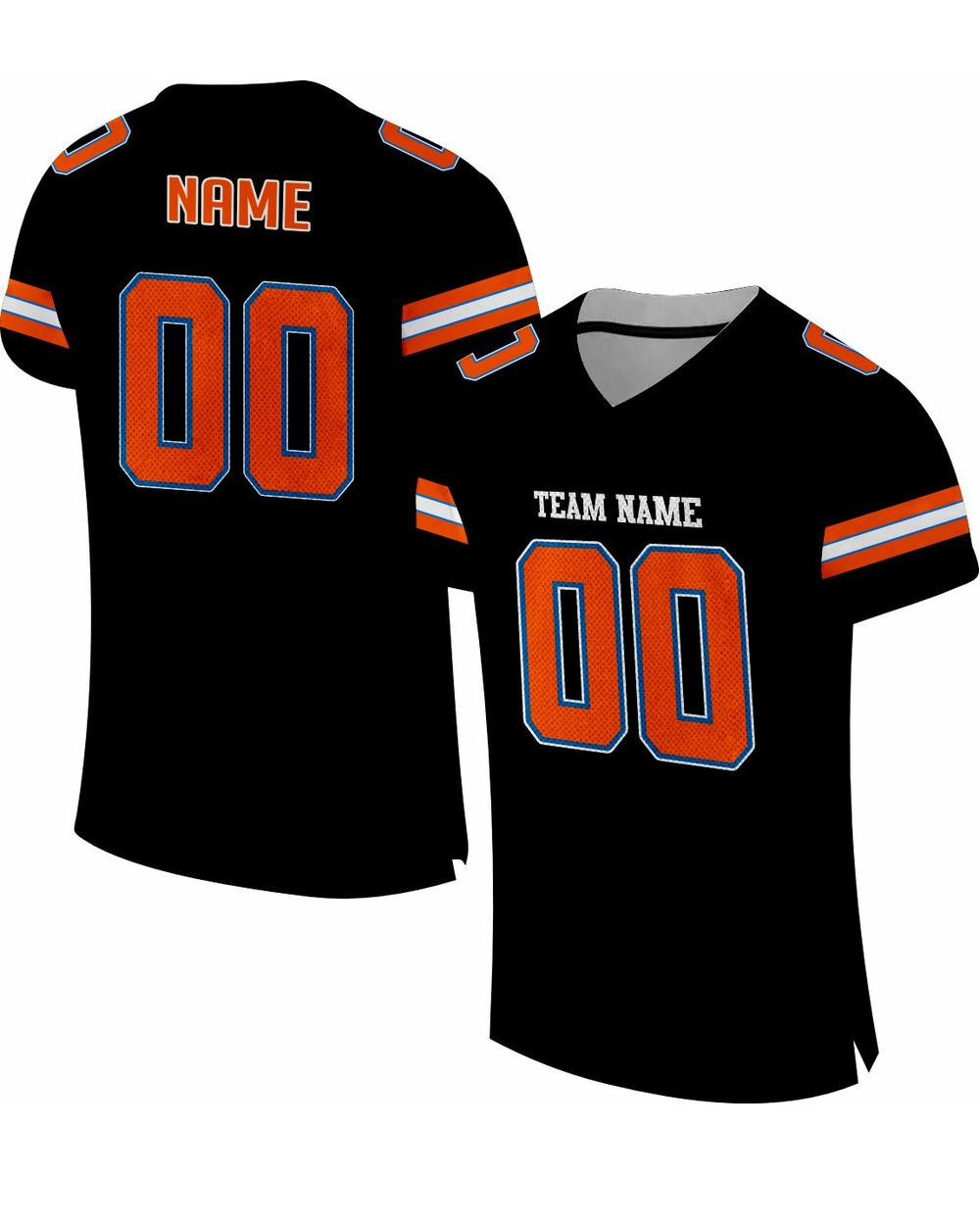 SportUniform Men's GOAT Sublimated Football Jersey, color: Black/Orange