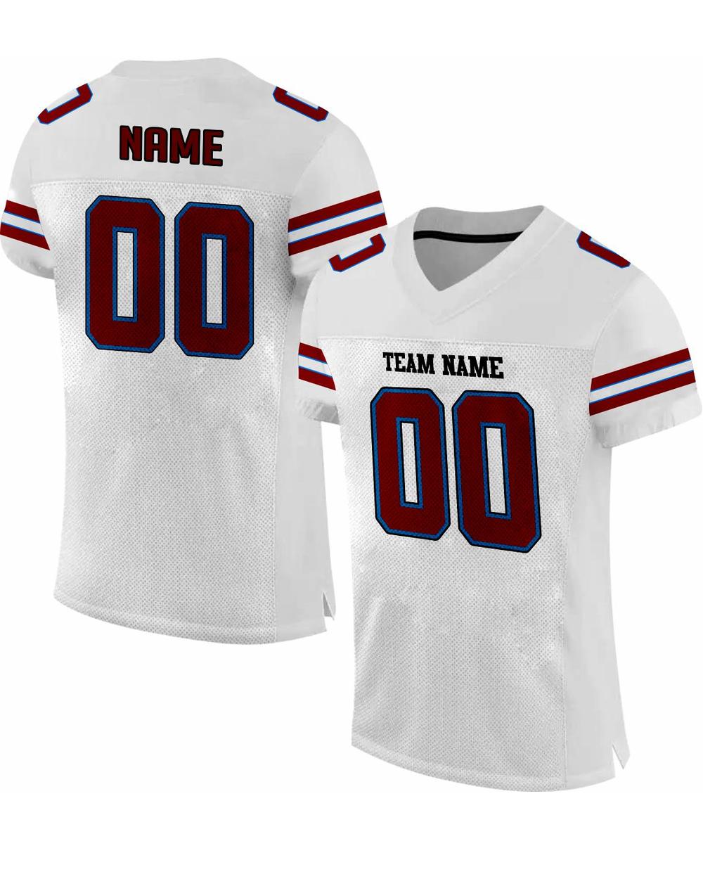 SportUniform Men's GOAT Sublimated Football Jersey, color: White/Cardinal