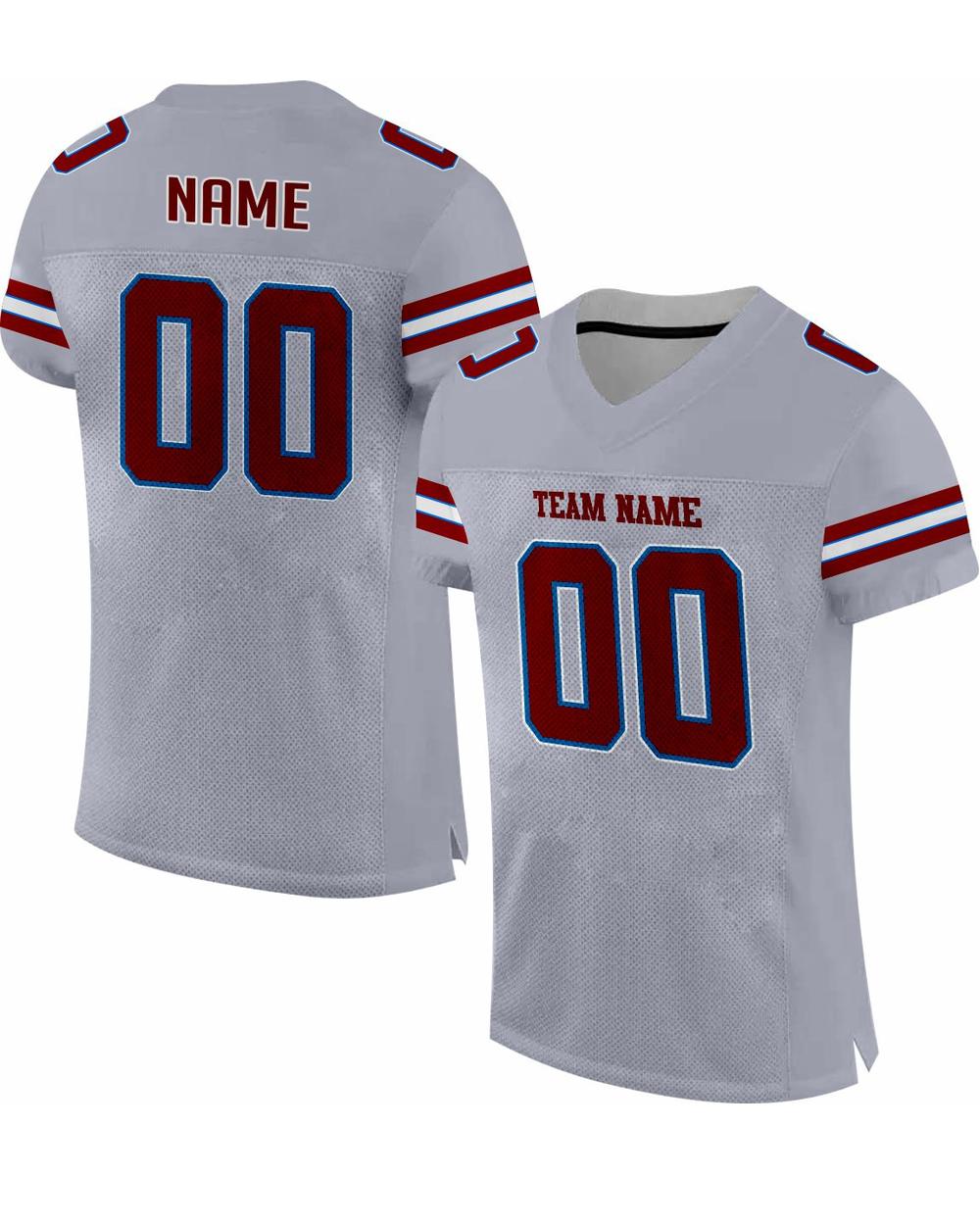 SportUniform Men's GOAT Sublimated Football Jersey, color: Grey/Maroon