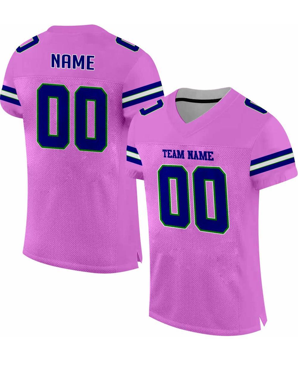SportUniform Men's GOAT Sublimated Football Jersey, color: Pink/Royal