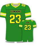 SportUniform Classico Sublimated Football Jersey, color: Kelly/Yellow