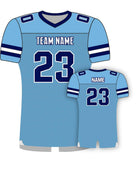 SportUniform Classico Sublimated Football Jersey, color: Columbia/Navy