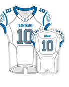 SportUniform Steel Sublimated Football Jersey, color: White/Columbia